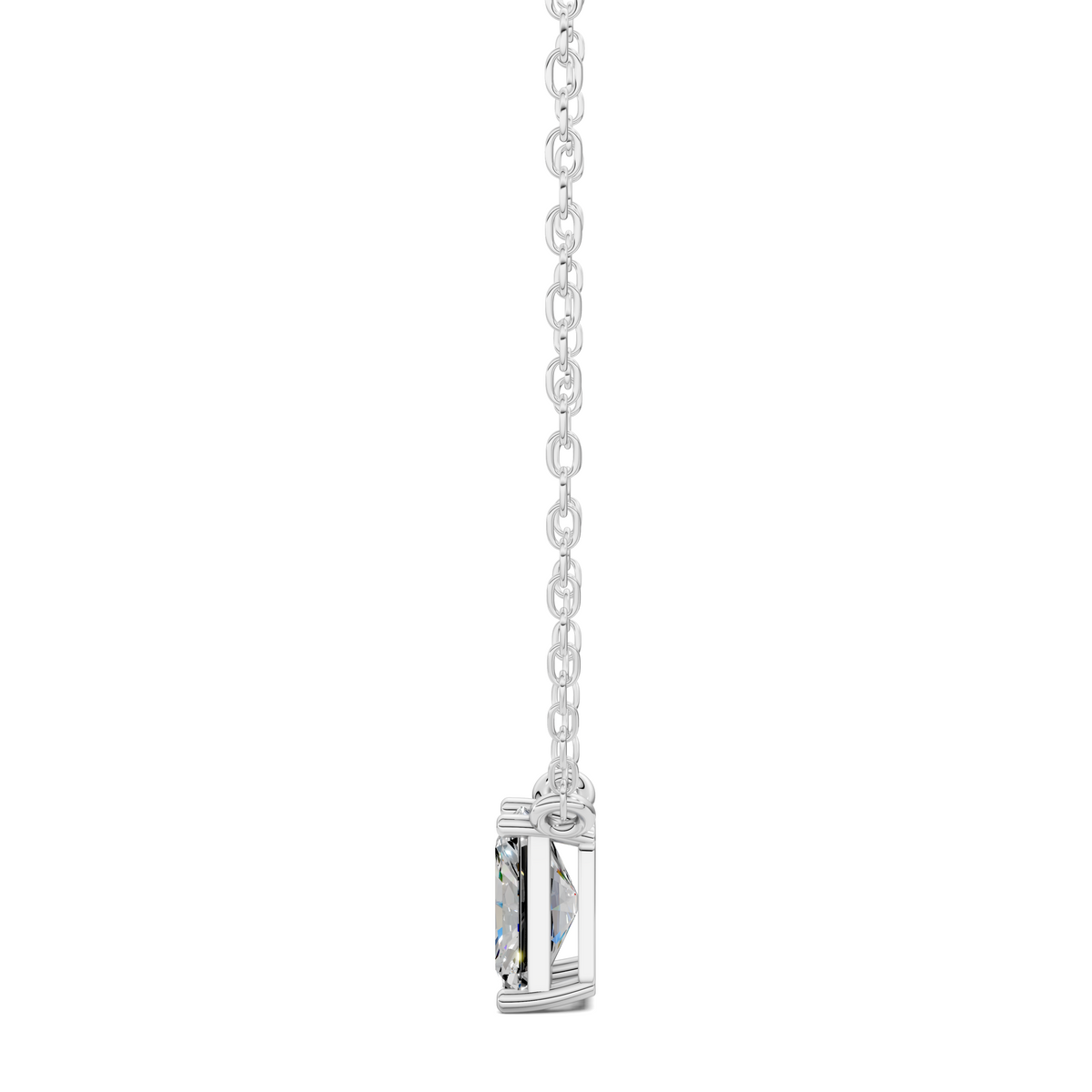 Solitaire Radiant Diamond Pendant
