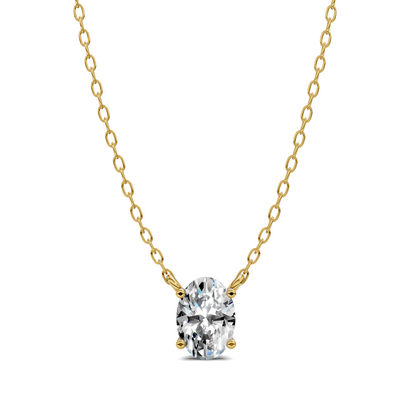 Solitaire Oval Diamond Pendant