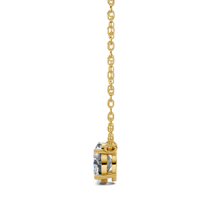 Solitaire Oval Diamond Pendant