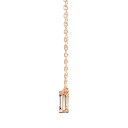 Solitaire Emerald Diamond Pendant