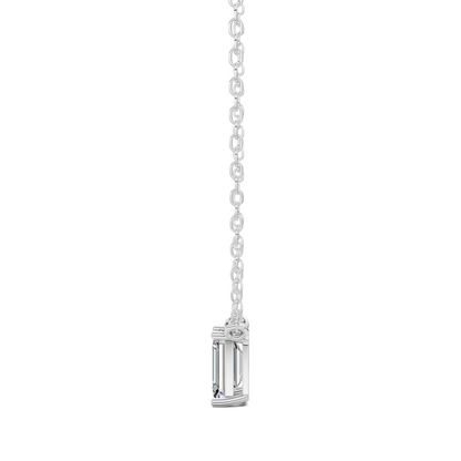 Solitaire Emerald Diamond Pendant