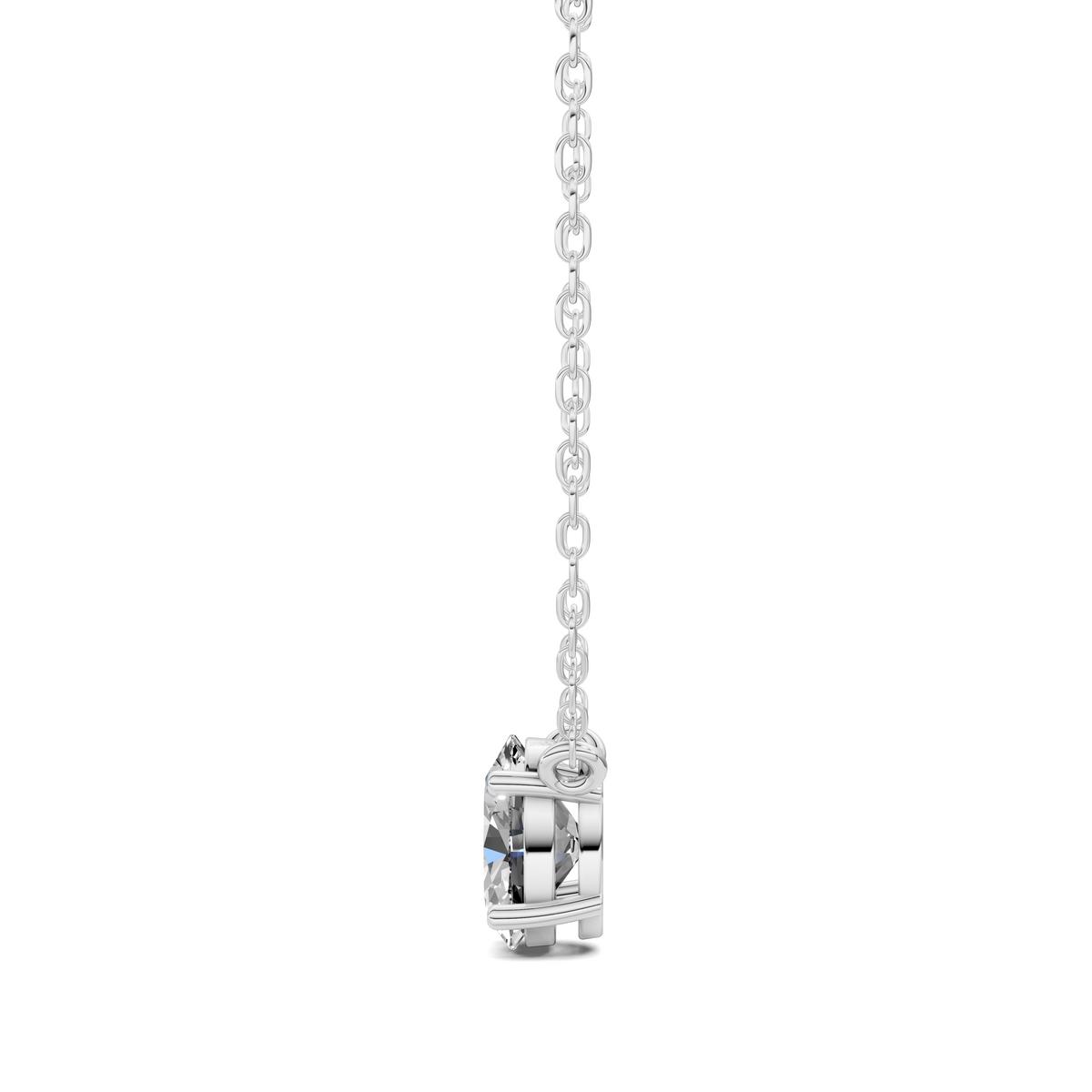 Solitaire Oval Diamond Pendant