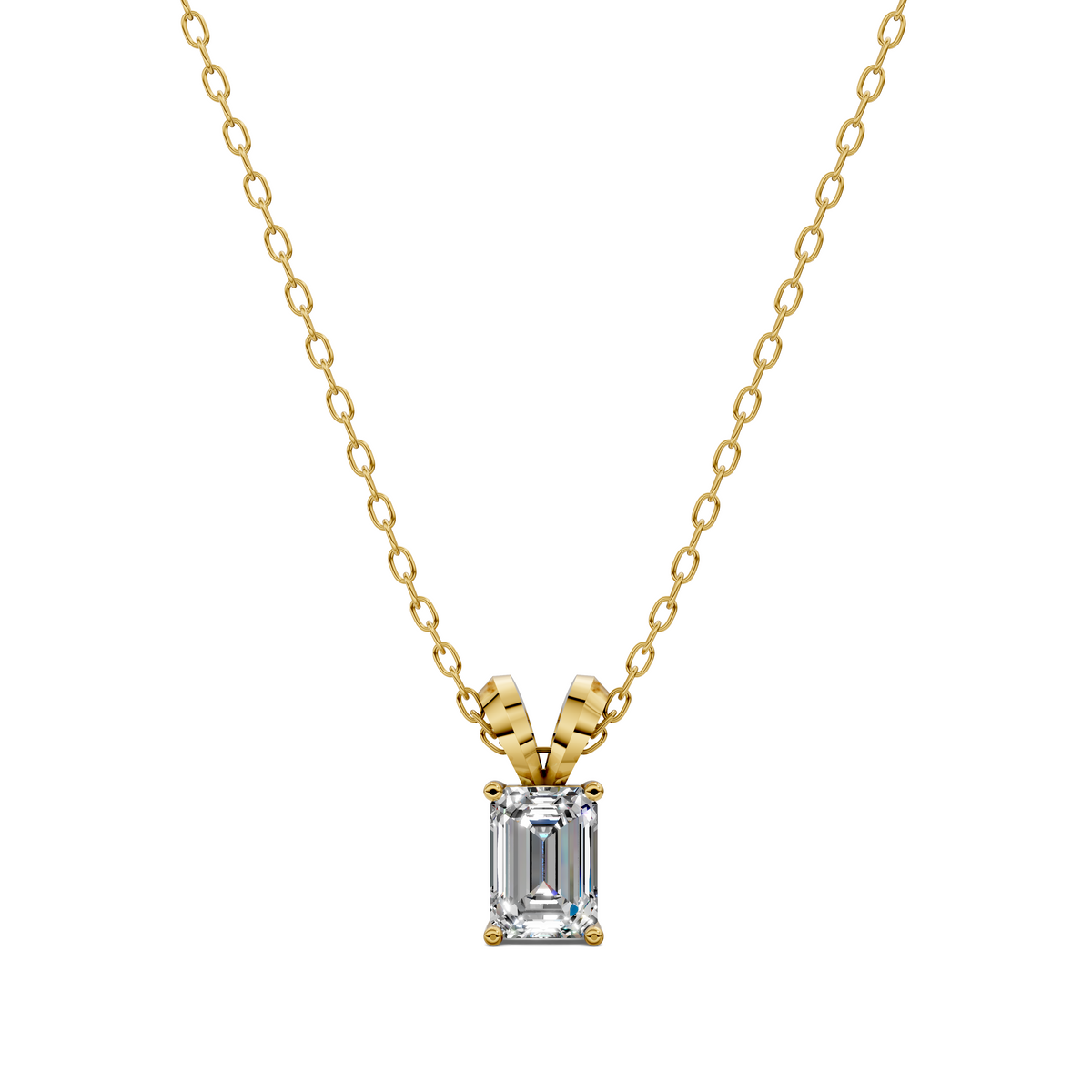 Split Bail Emerald Pendant
