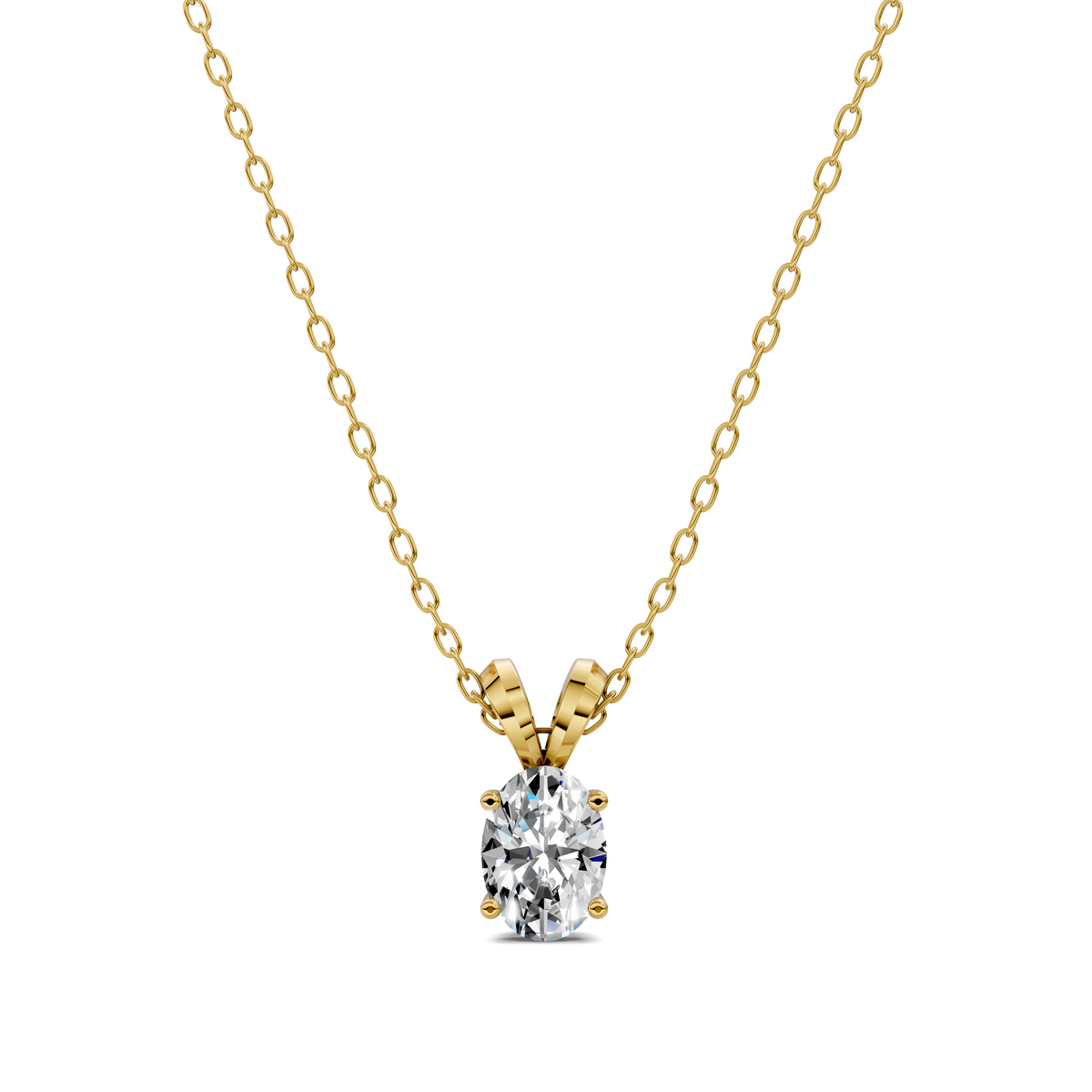 Split Bail Oval Pendant