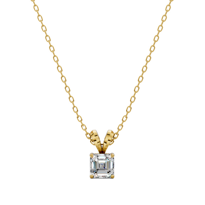 Split Bail Asscher Pendant