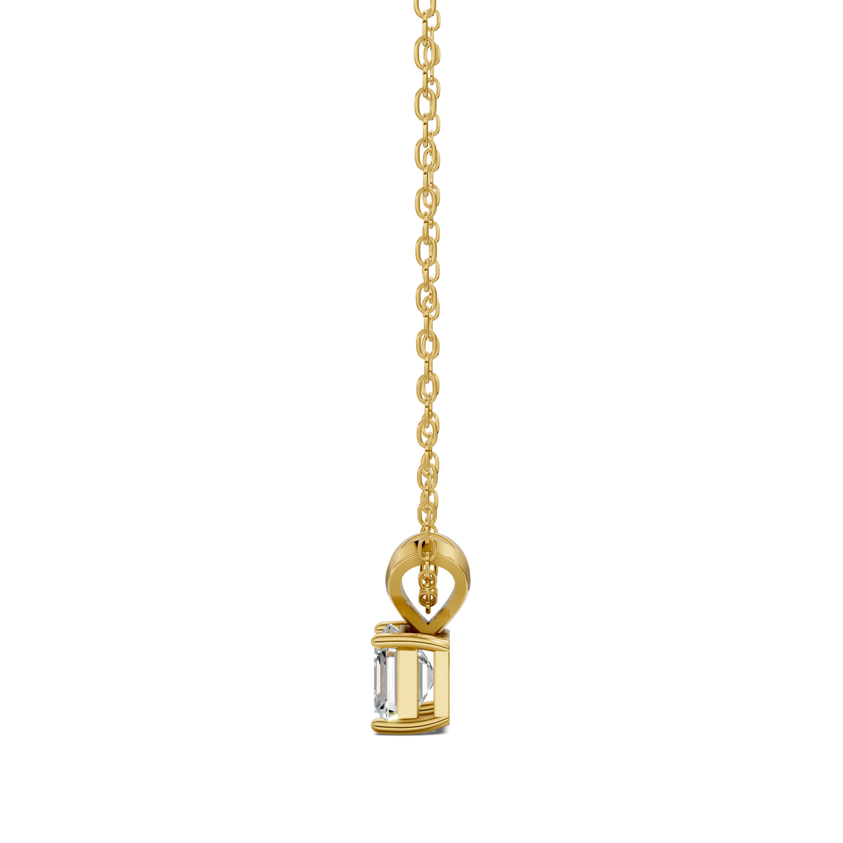 Split Bail Asscher Pendant