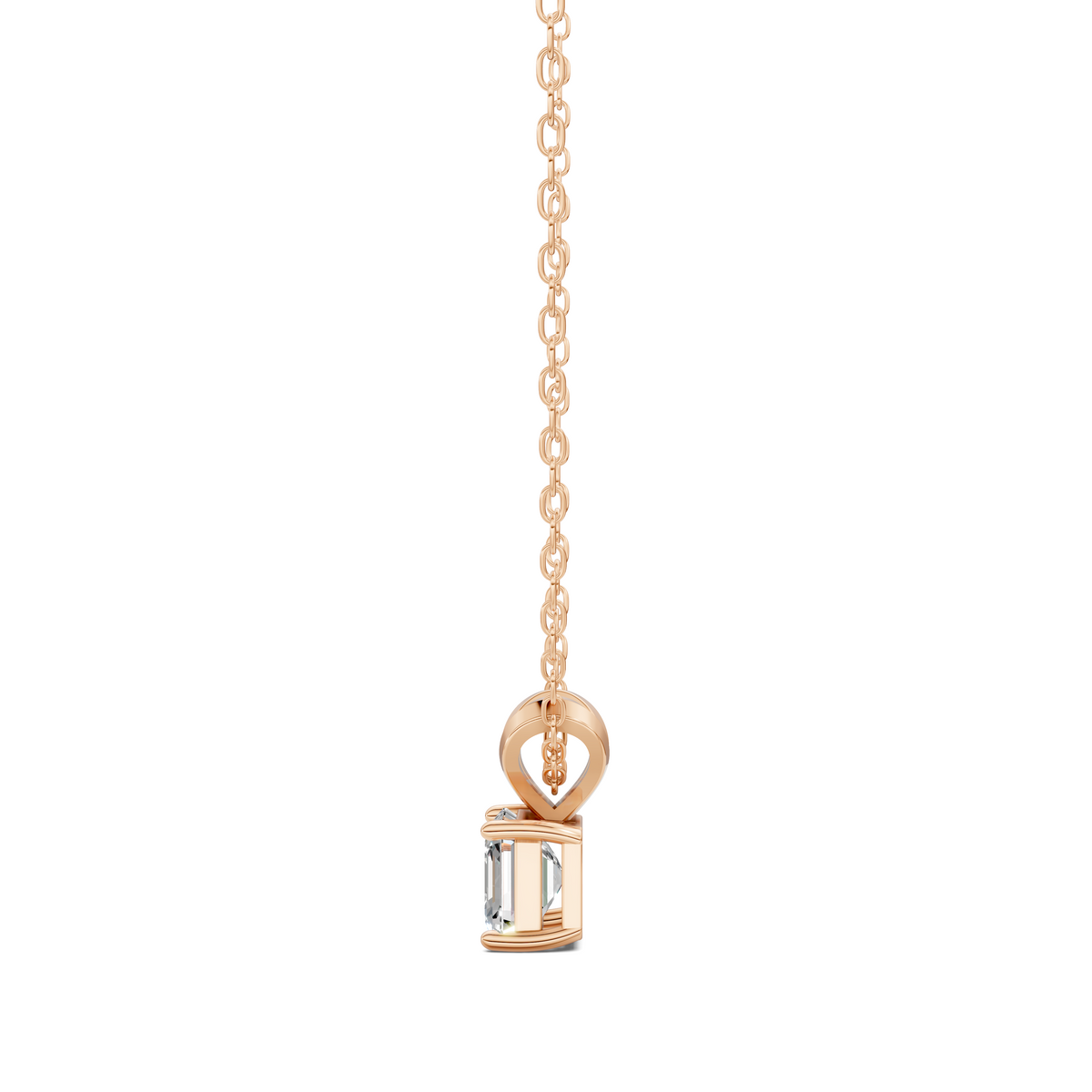 Split Bail Asscher Pendant
