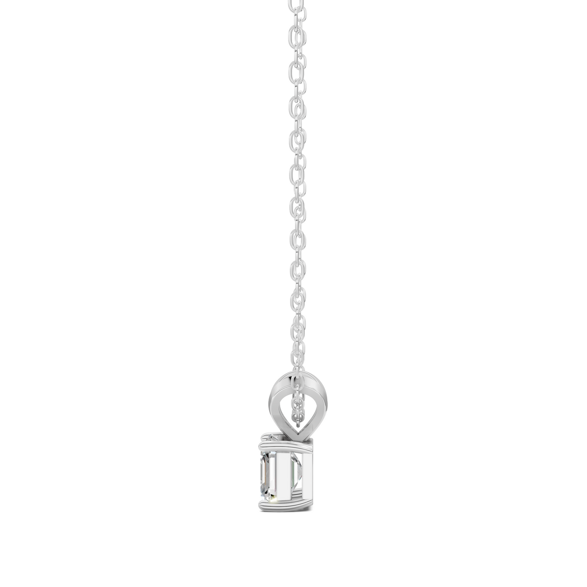 Split Bail Asscher Pendant