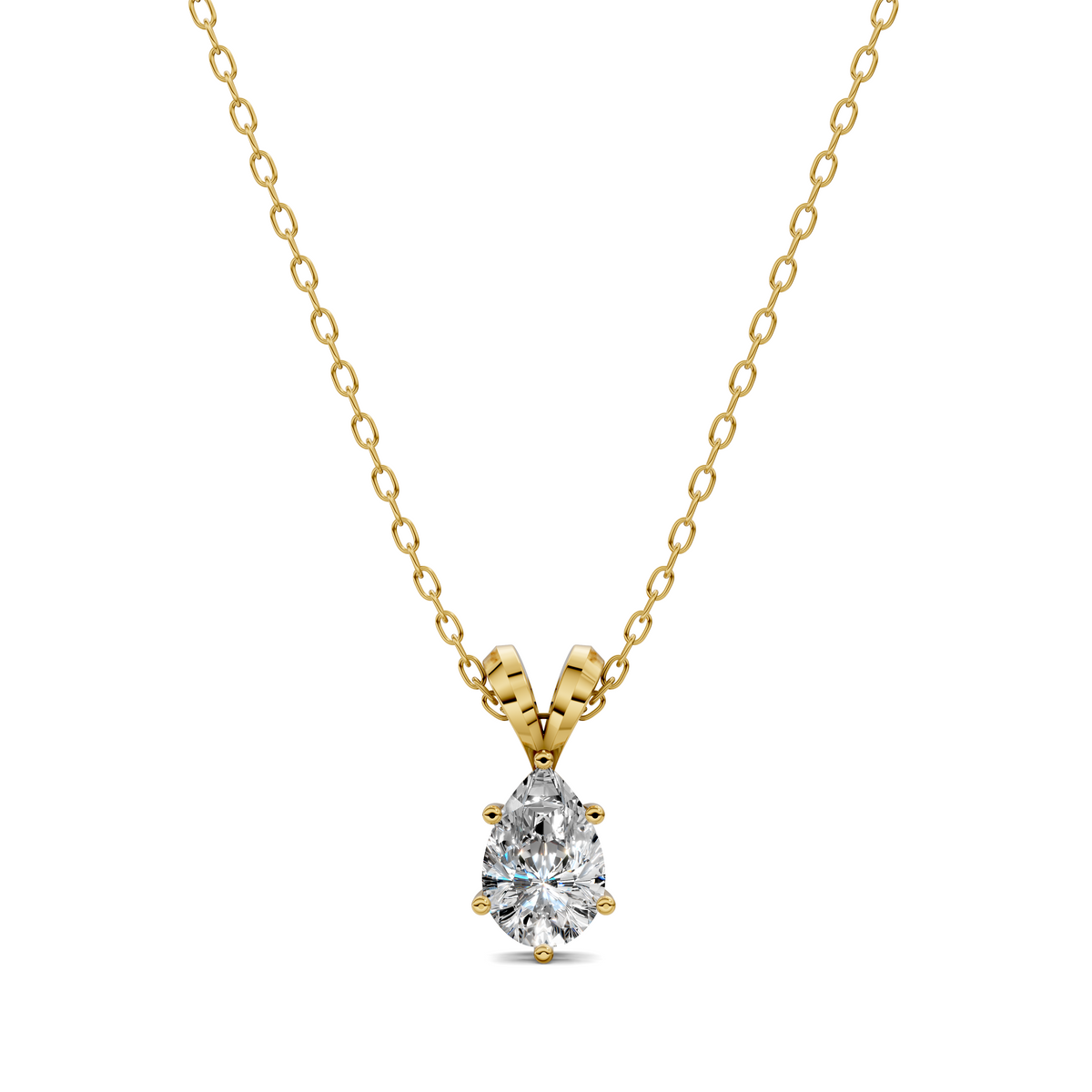 Split Bail Pear Pendant