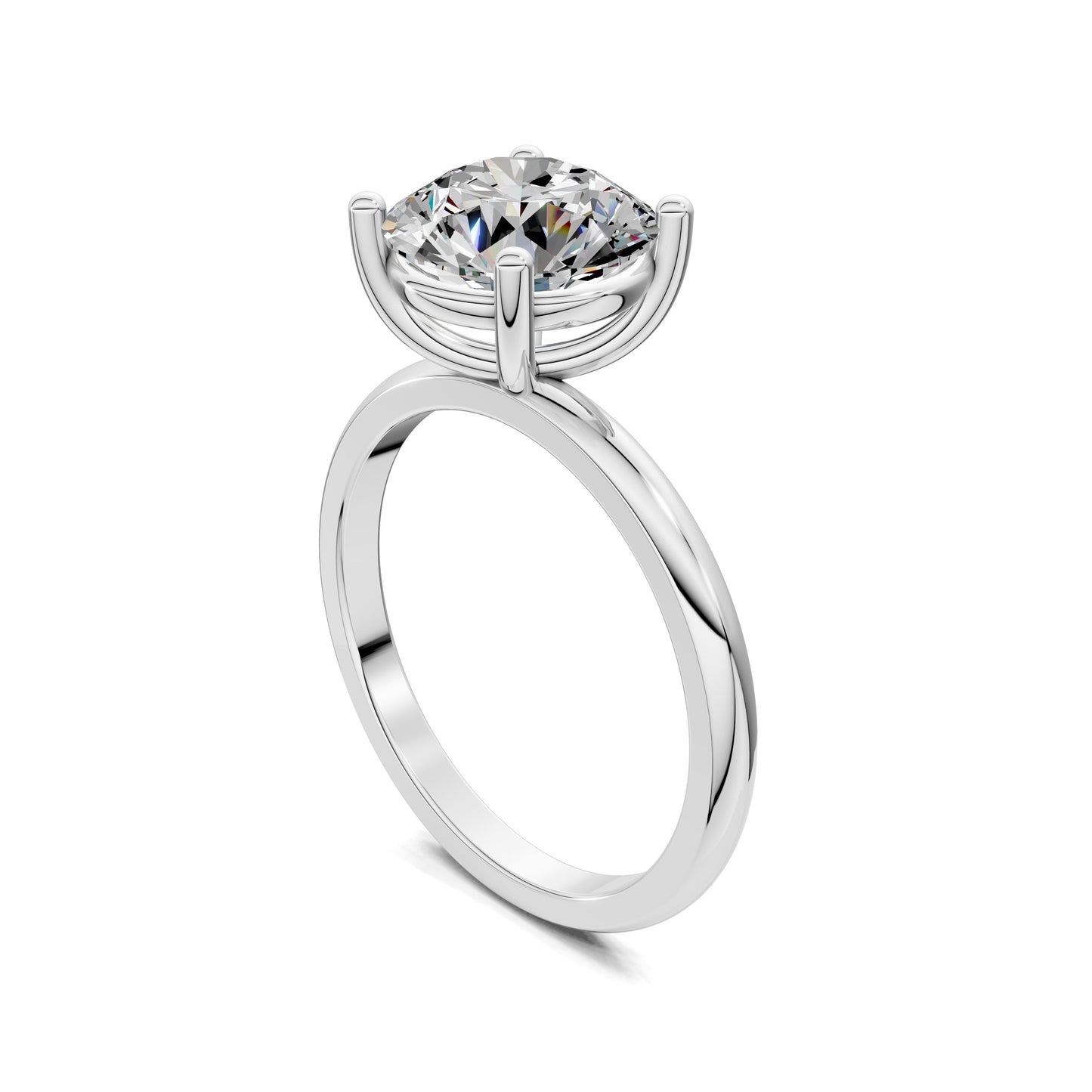 Nicole Classic Solitaire Engagement Ring – 2.5ct Round Lab Grown Diamond