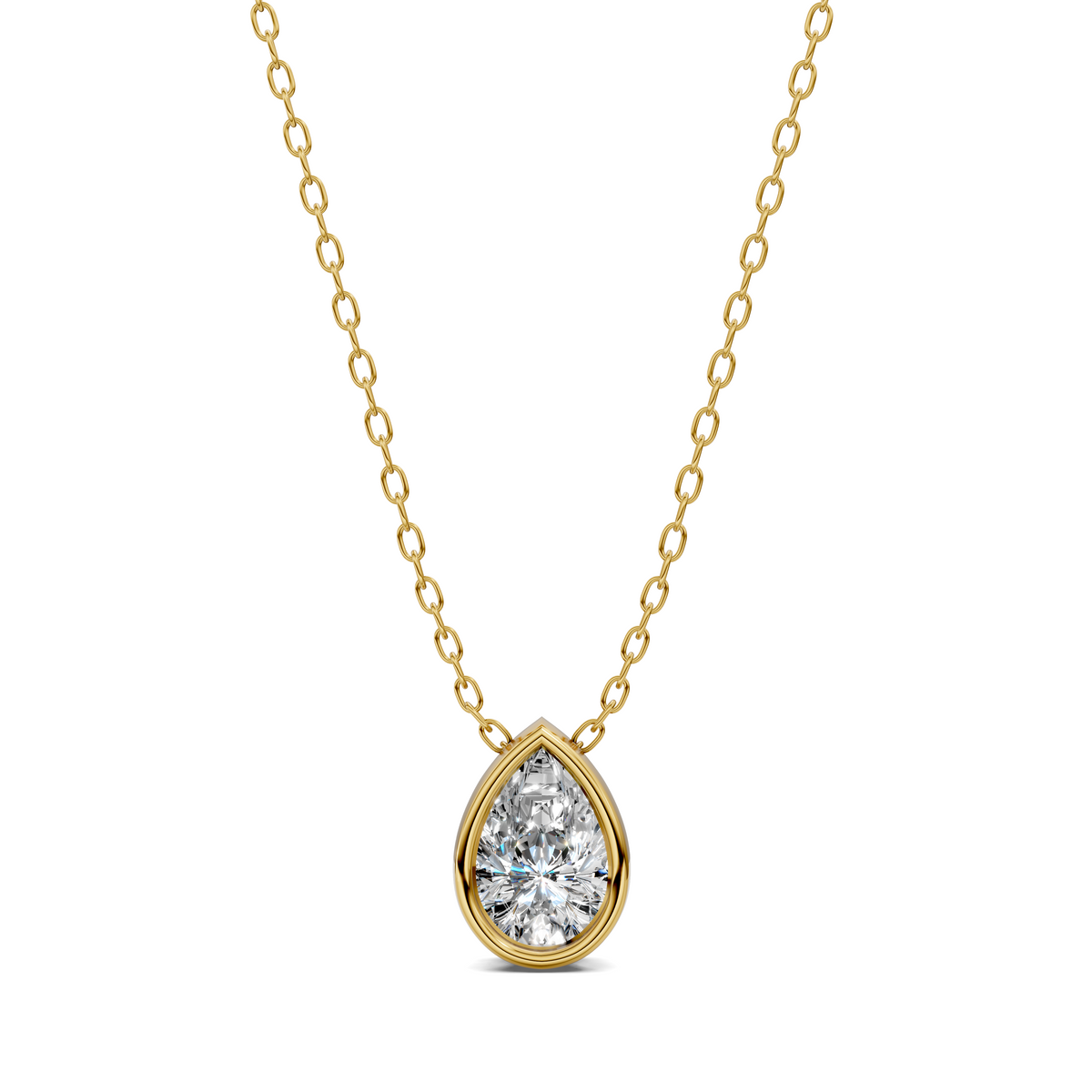Pear Bezel Pendant
