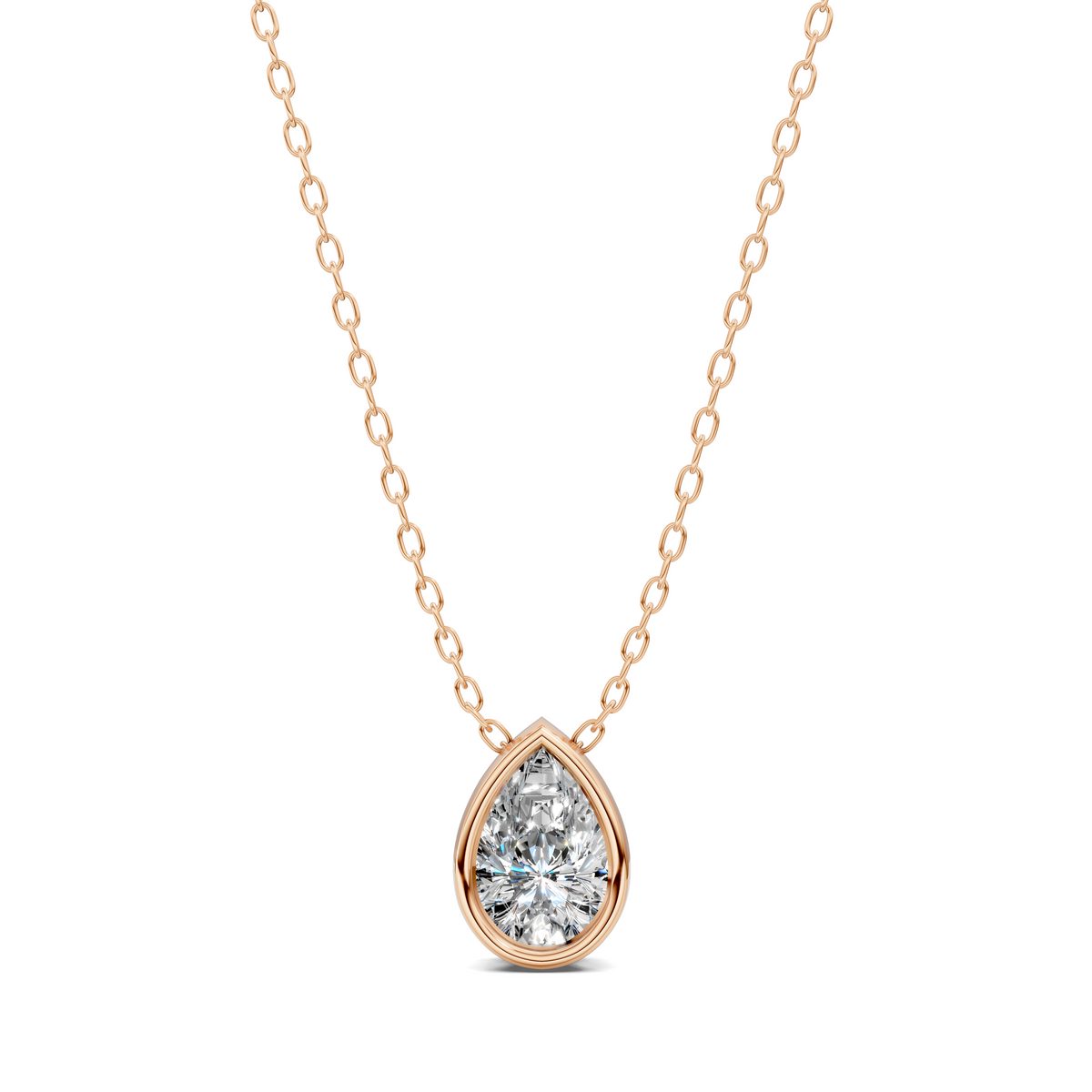 Pear Bezel Pendant