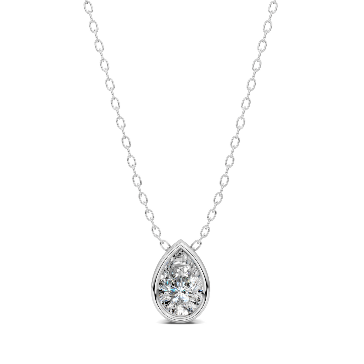 Pear Bezel Pendant