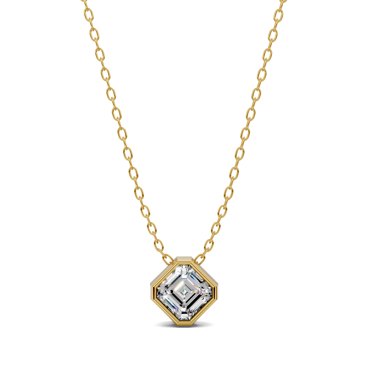 Asscher Bezel Pendant