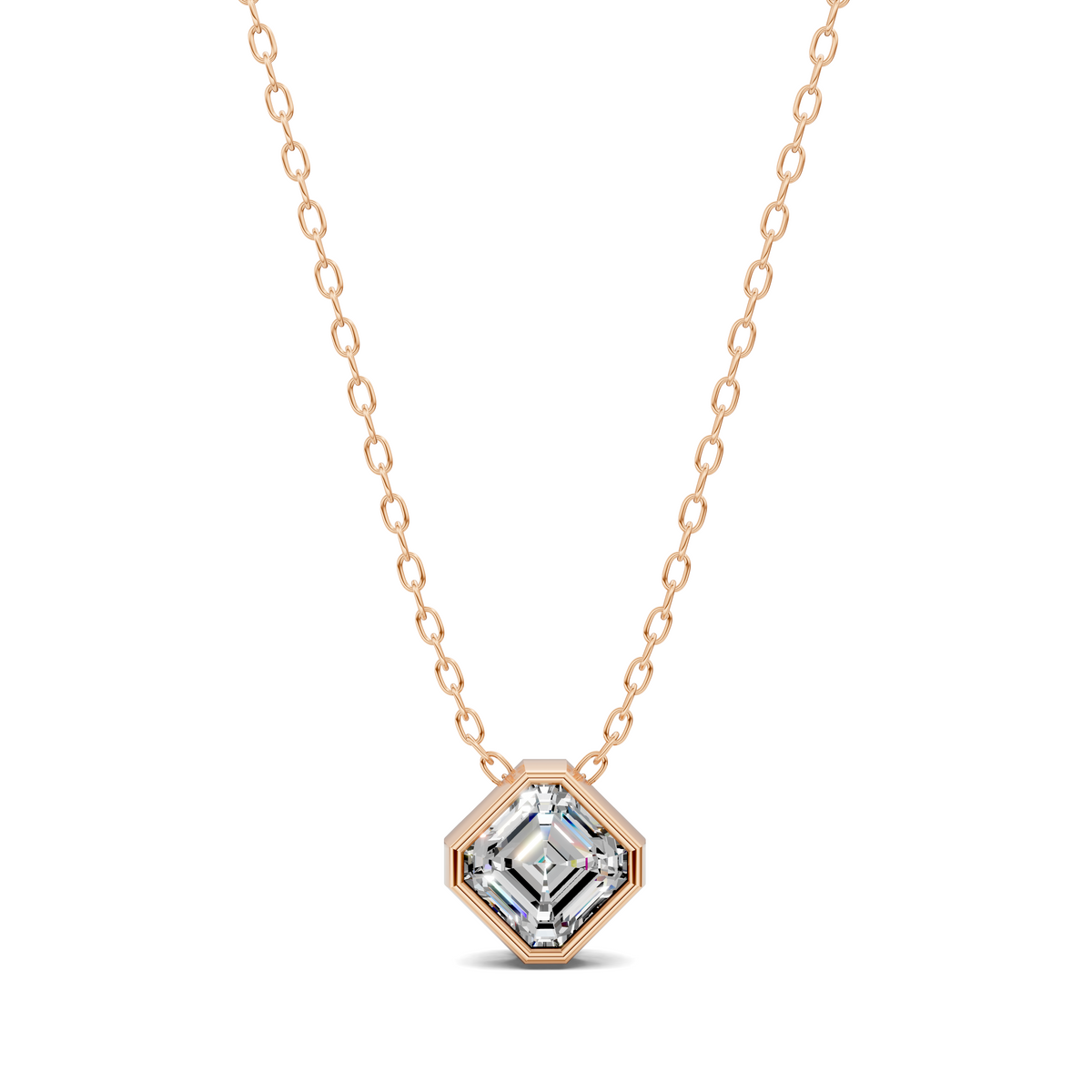 Asscher Bezel Pendant