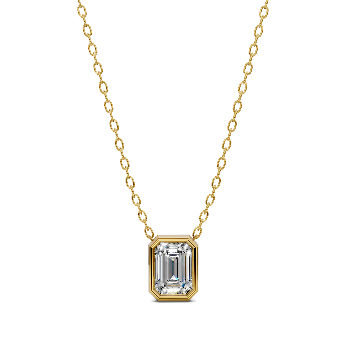 Emerald Bezel Pendant