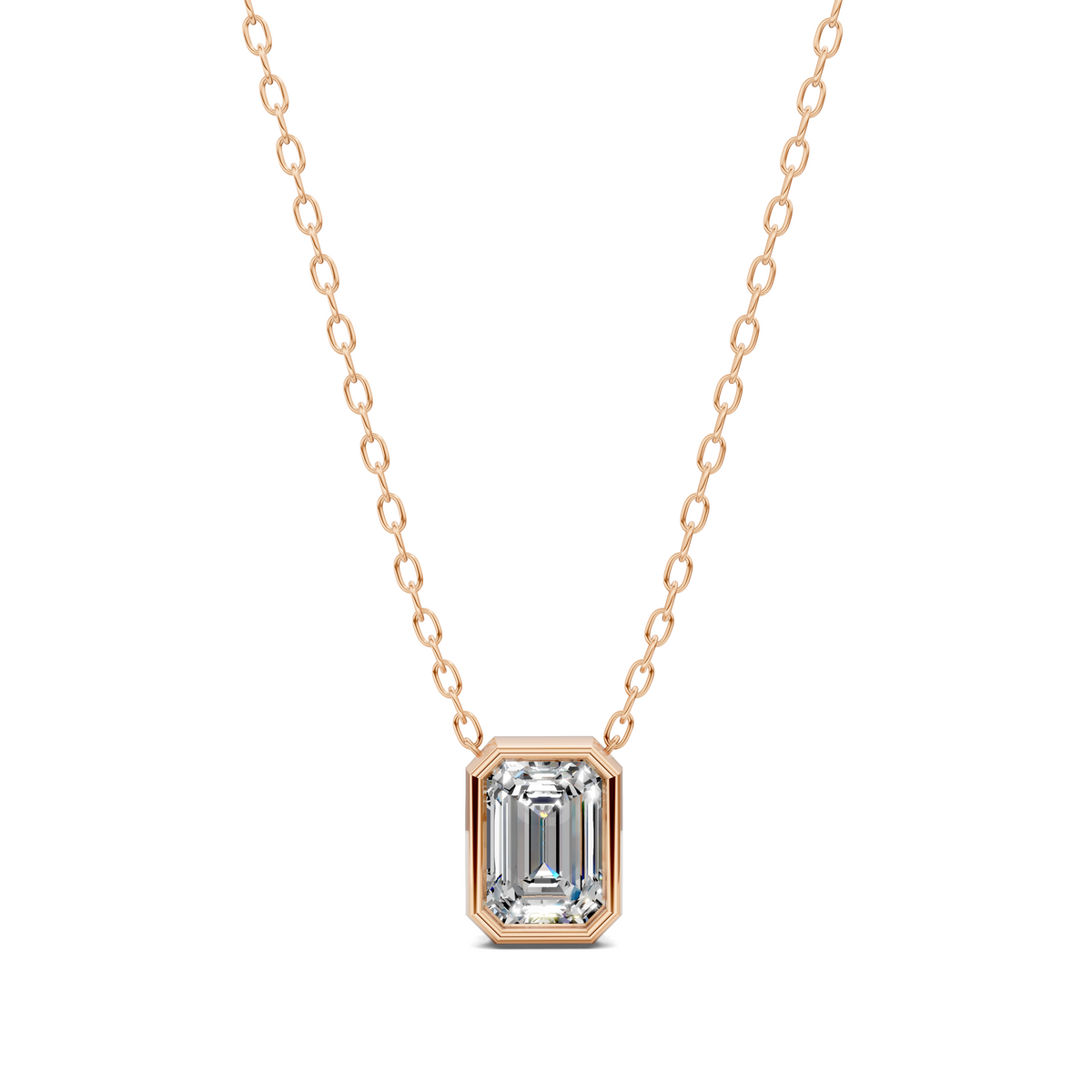 Emerald Bezel Pendant