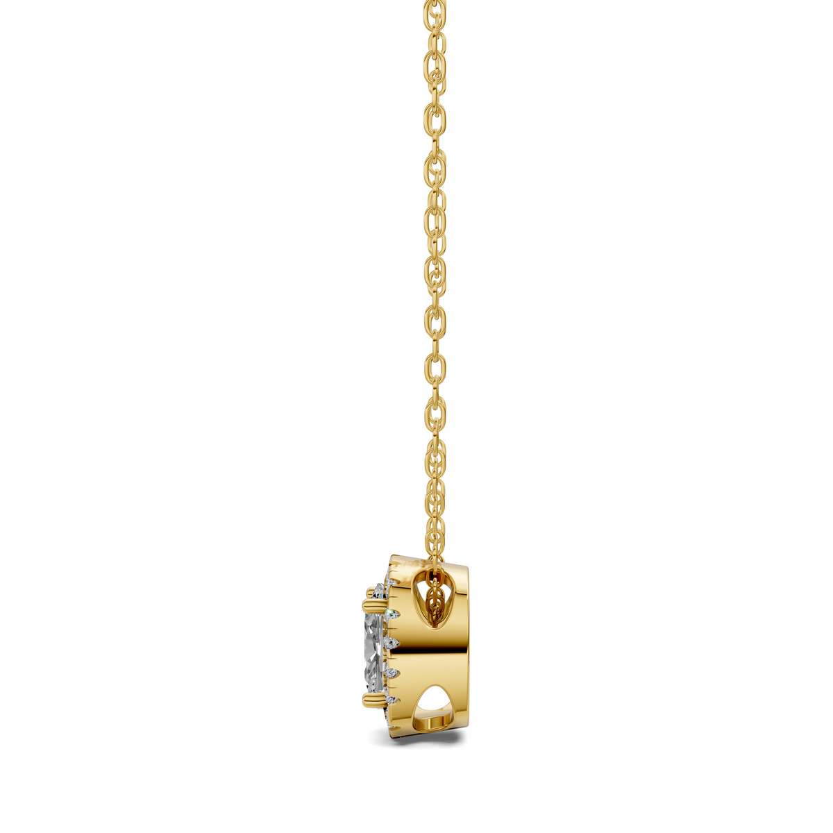 Halo Diamond Cushion Pendant