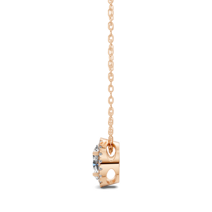 Halo Diamond Oval Pendant