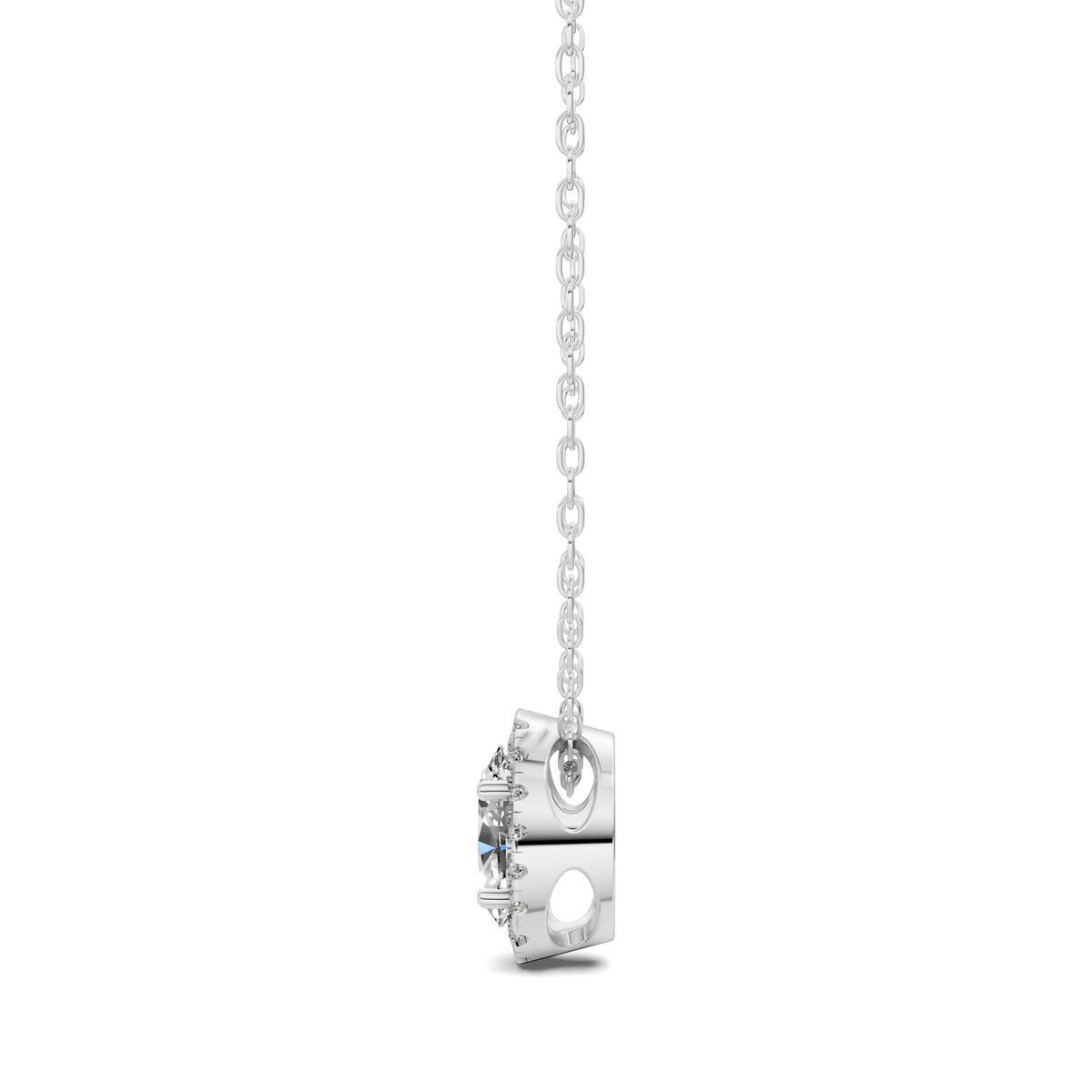 Halo Diamond Oval Pendant