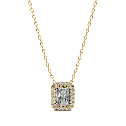 Halo Diamond Radiant Pendant