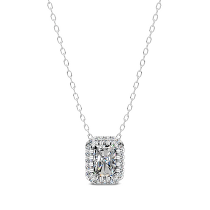 Halo Diamond Radiant Pendant