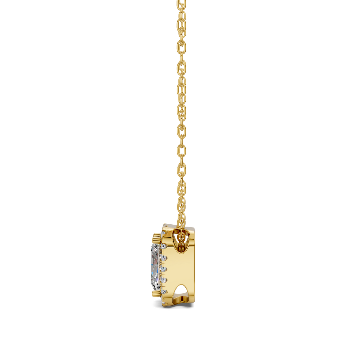 Halo Diamond Radiant Pendant
