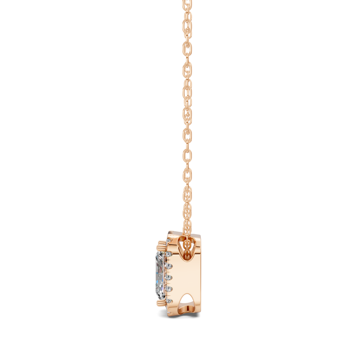 Halo Diamond Radiant Pendant