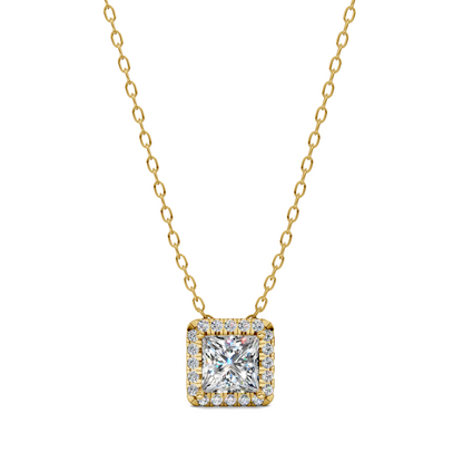 Halo Diamond Princess Pendant