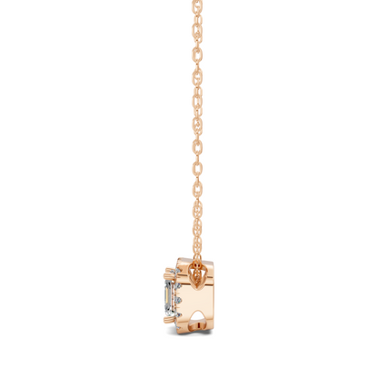 Halo Diamond Asscher Pendant