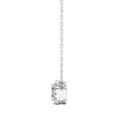 Halo Diamond Asscher Pendant