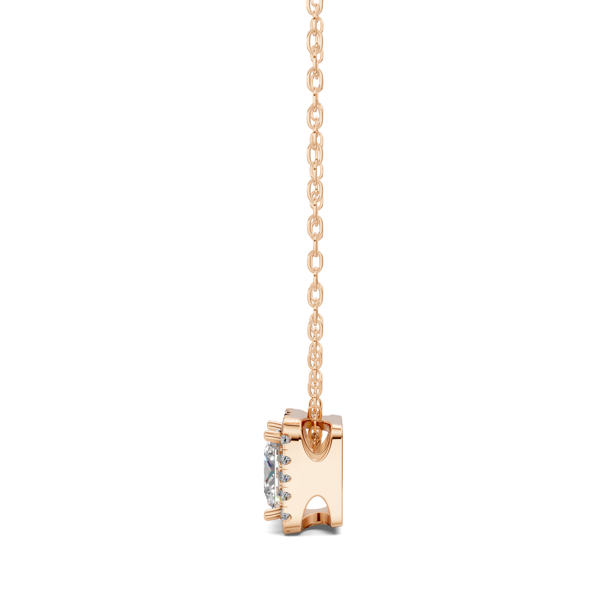 Halo Diamond Princess Pendant