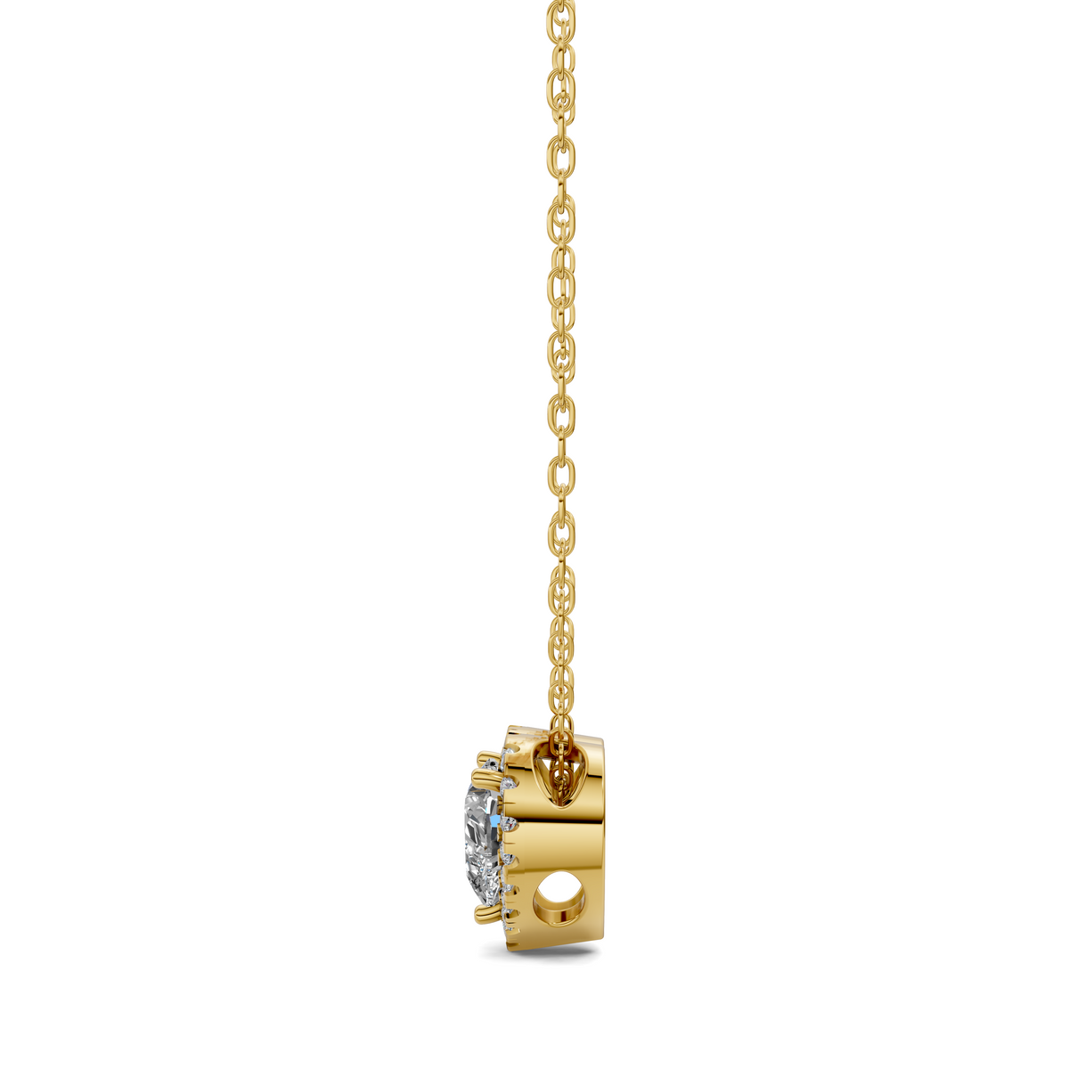 Halo Diamond Heart Pendant