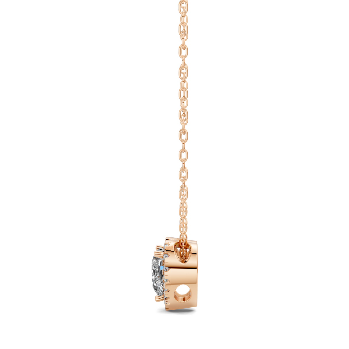 Halo Diamond Heart Pendant