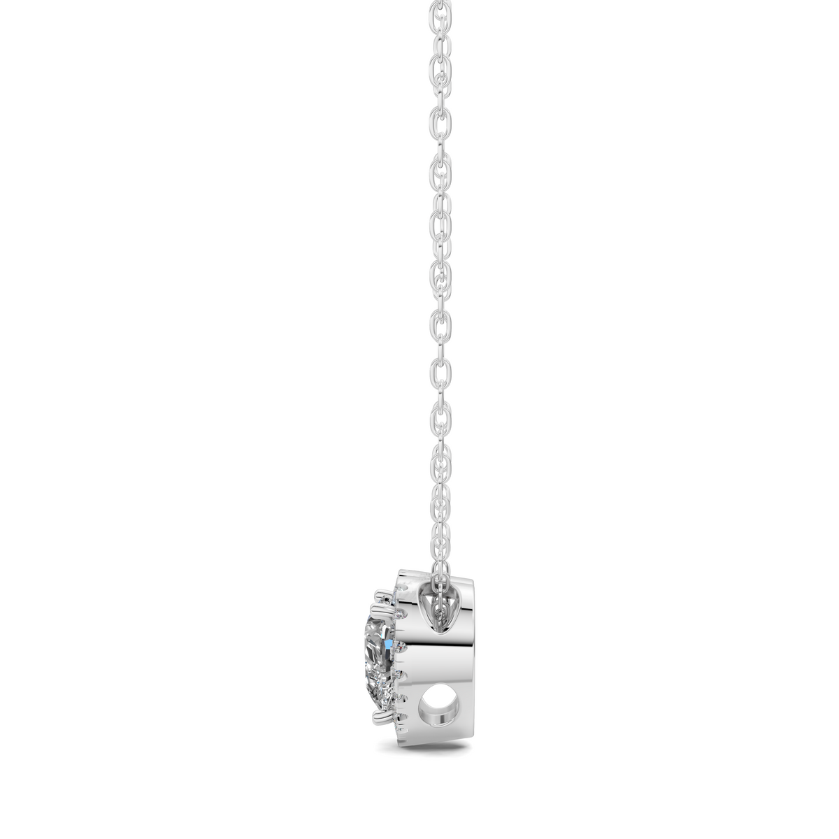Halo Diamond Heart Pendant