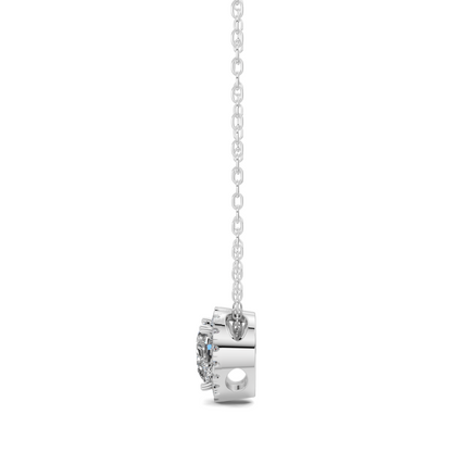 Halo Diamond Heart Pendant