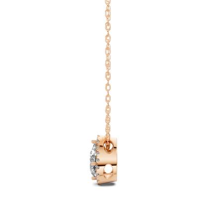 Halo Diamond Pear Pendant