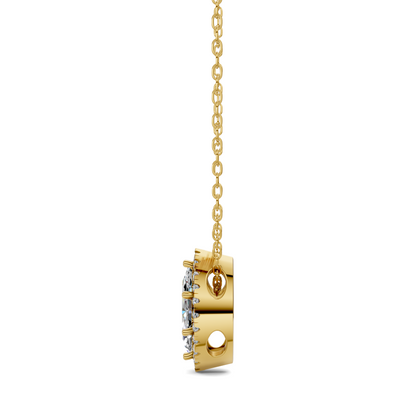 Halo Diamond Marquise Pendant