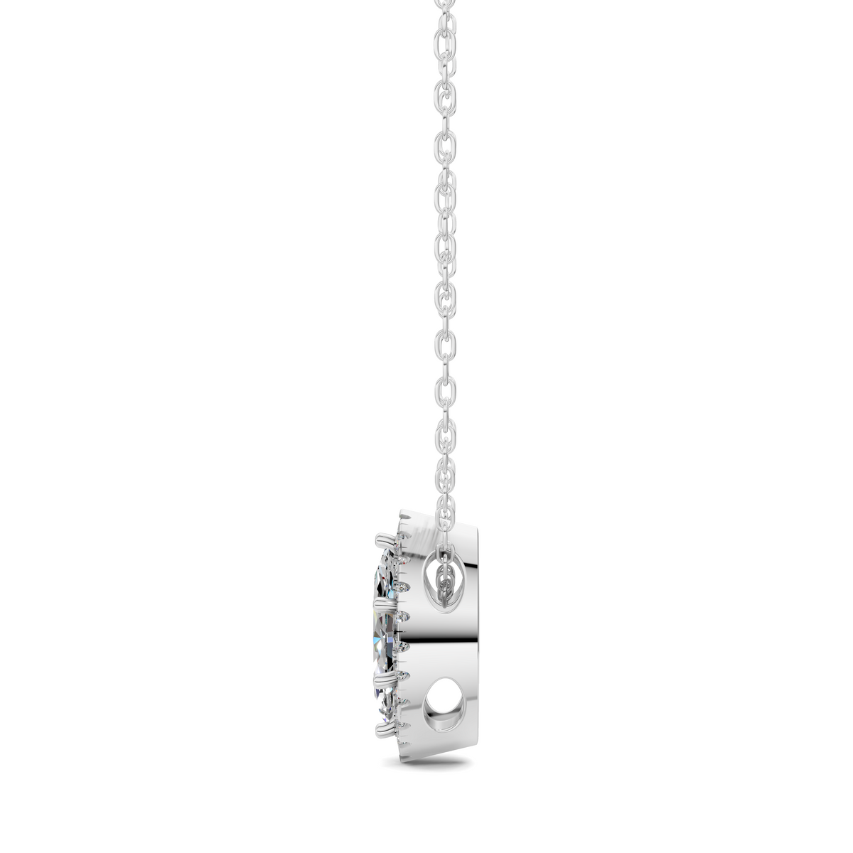 Halo Diamond Marquise Pendant