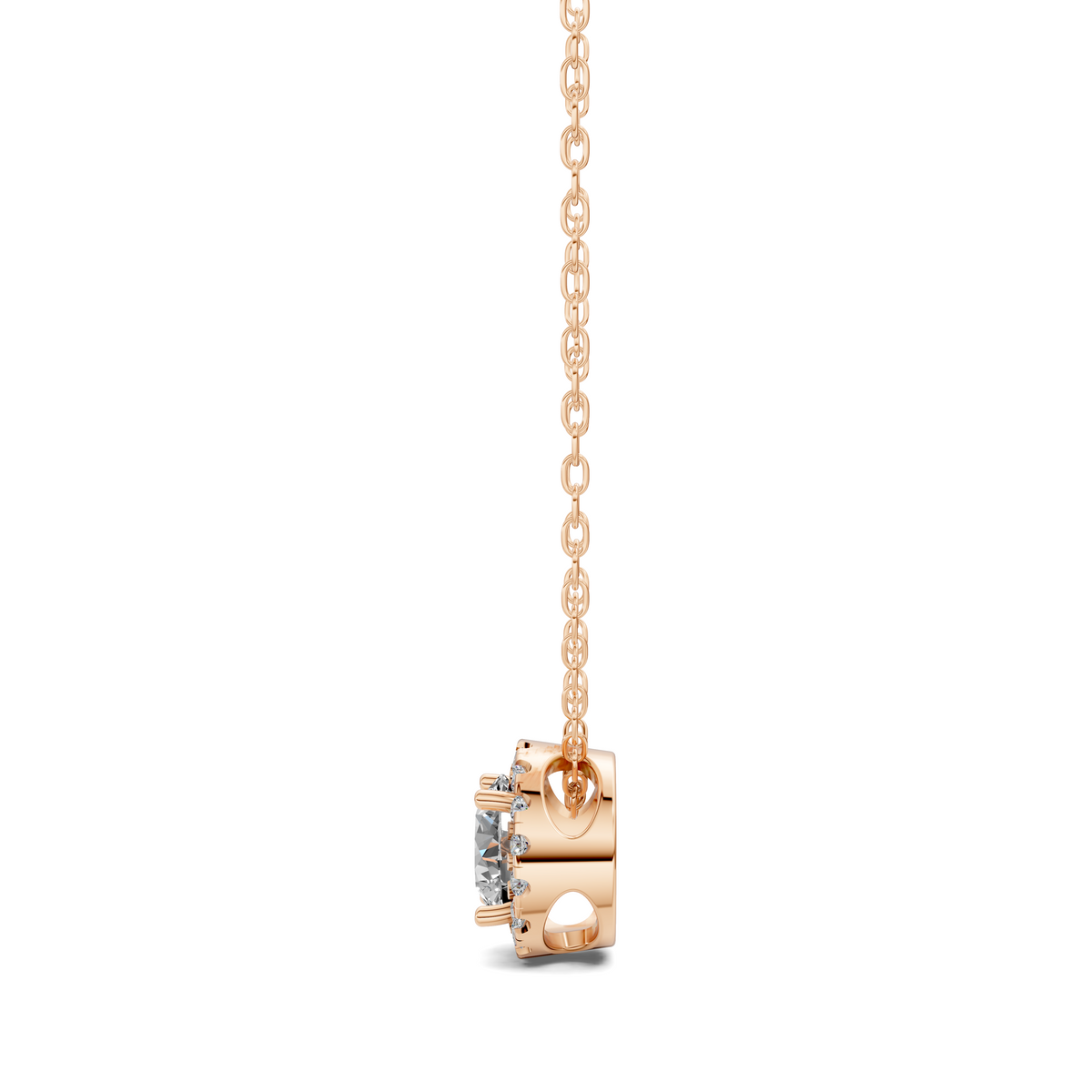Halo Diamond Round Pendant