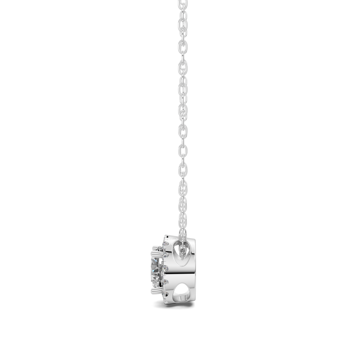 Halo Diamond Round Pendant