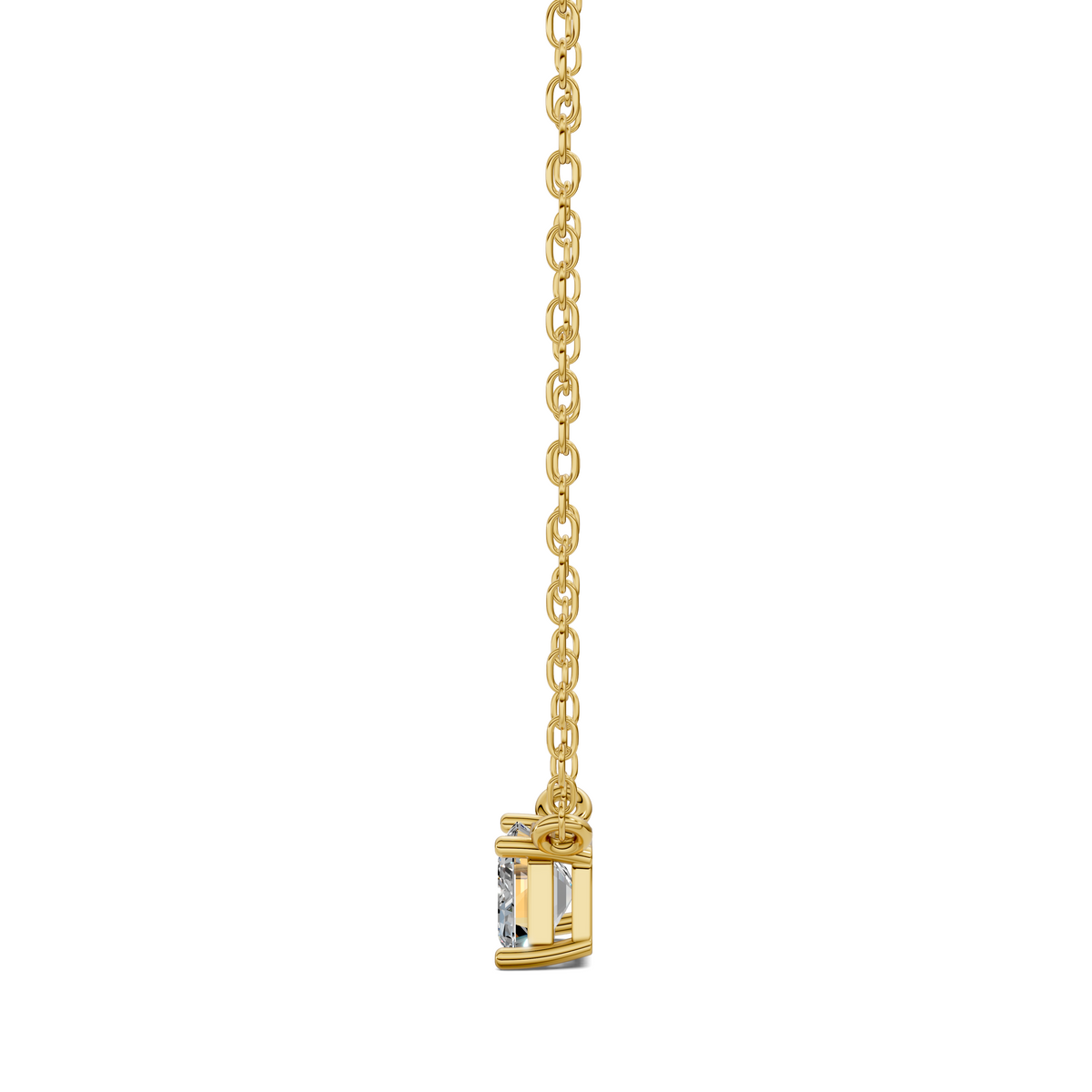 East West Solitaire Emerald Pendant