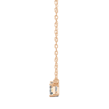 East West Solitaire Emerald Pendant