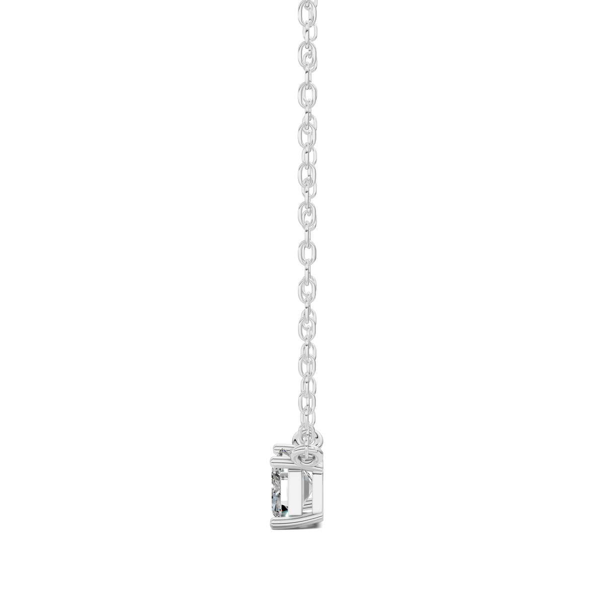 East West Solitaire Emerald Pendant