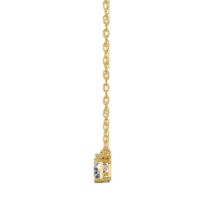 East West Solitaire Radiant Pendant