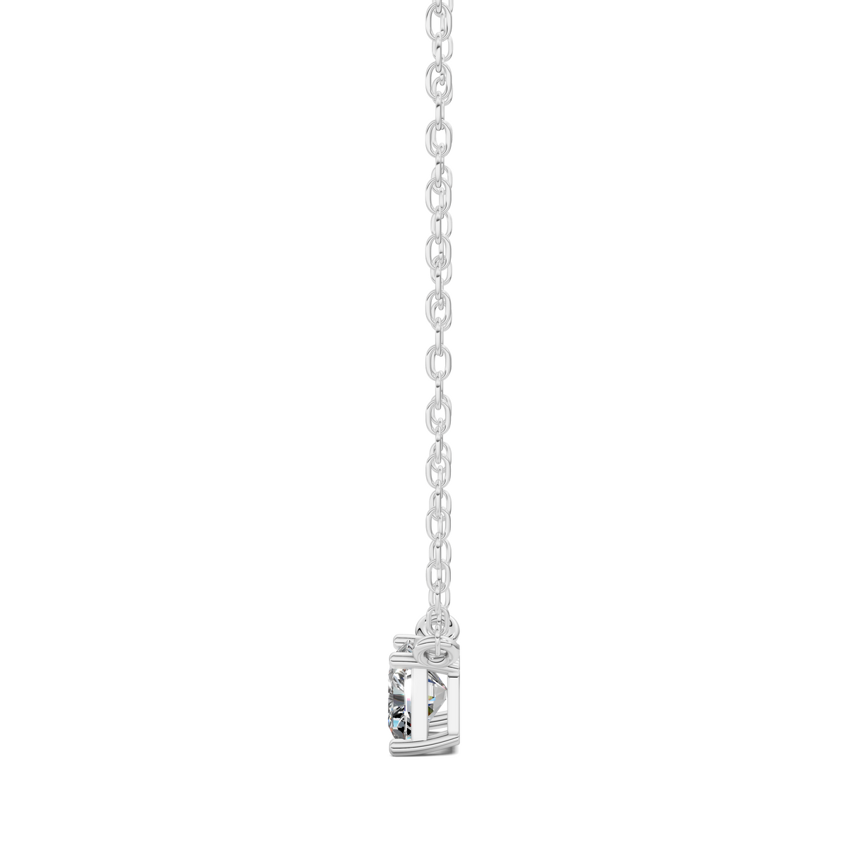 East West Solitaire Radiant Pendant