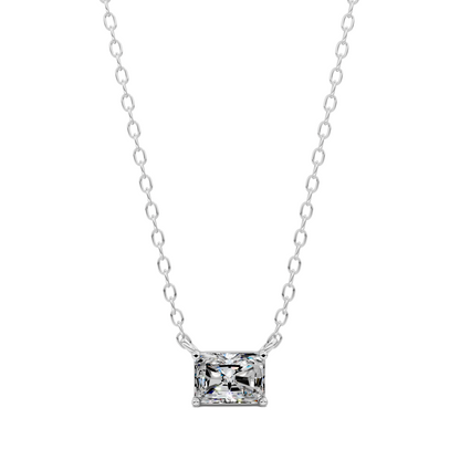 East West Solitaire Radiant Pendant