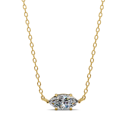 East West Solitaire Marquise Pendent