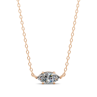 East West Solitaire Marquise Pendent