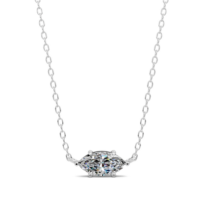 East West Solitaire Marquise Pendent